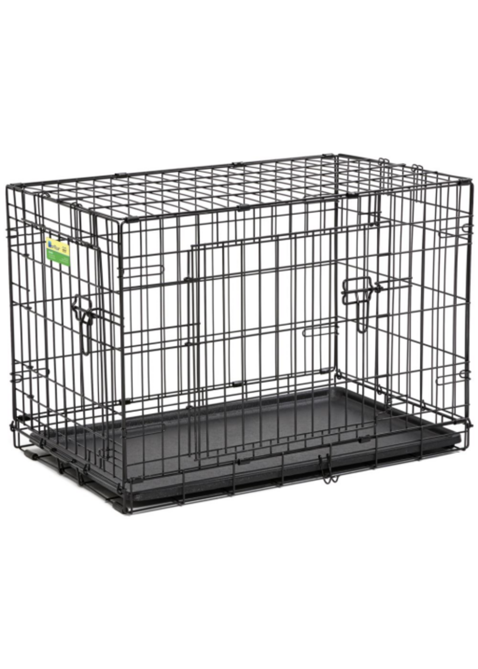 MidWest Midwest Contour Double Door Folding Dog Crate, Medium, Black 30 X 19 X 21