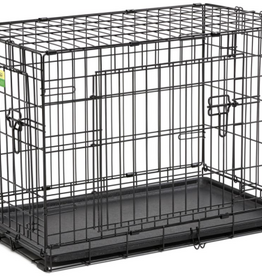 MidWest Midwest Contour Double Door Folding Dog Crate, Medium, Black 30 X 19 X 21
