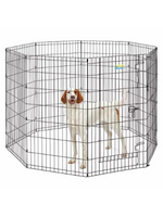 MidWest Midwest Contour Exercise Pet with Door Black 42 in.
