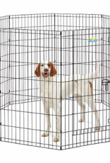 MidWest Midwest Contour Exercise Pet with Door Black 42 in.