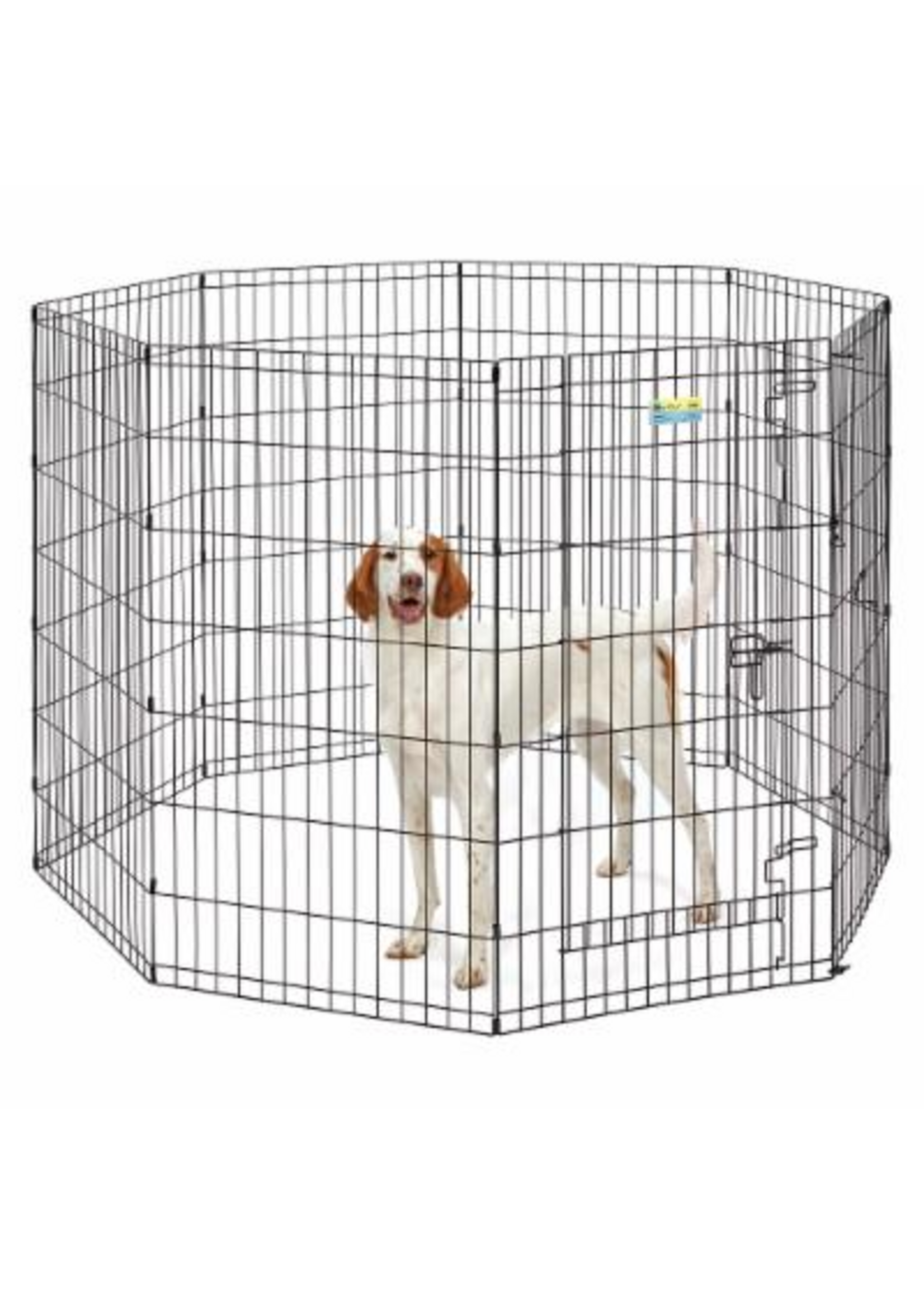 MidWest Midwest Contour Exercise Pet with Door Black 42 in.