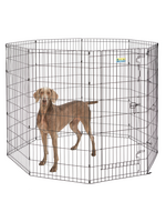 MidWest Midwest Contour Exercise Pet with Door Black 48 in.