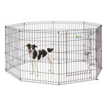 MidWest Midwest Contour Wire Exercise Pen with Door for Dogs and Pets 24 X 30 BLACK