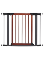 MidWest Midwest Steel Pet Gate with Decorative Wood Door 29"H X 29-38" W