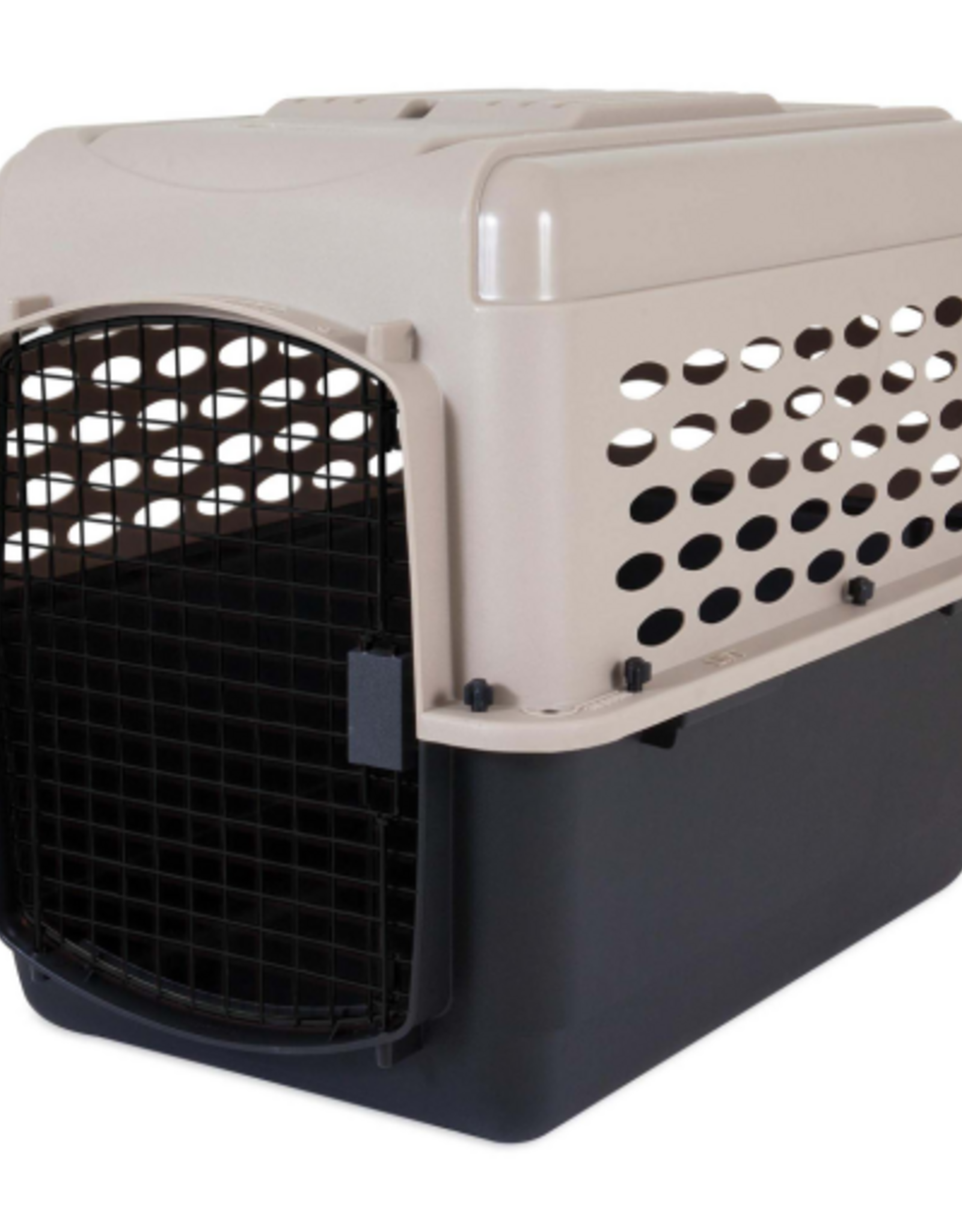 Petmate Petmate Vari Plastic Travel Dog Kennel 32 inch, Medium Dog Crate for Pets 30-50 lbs  Taupe/Black