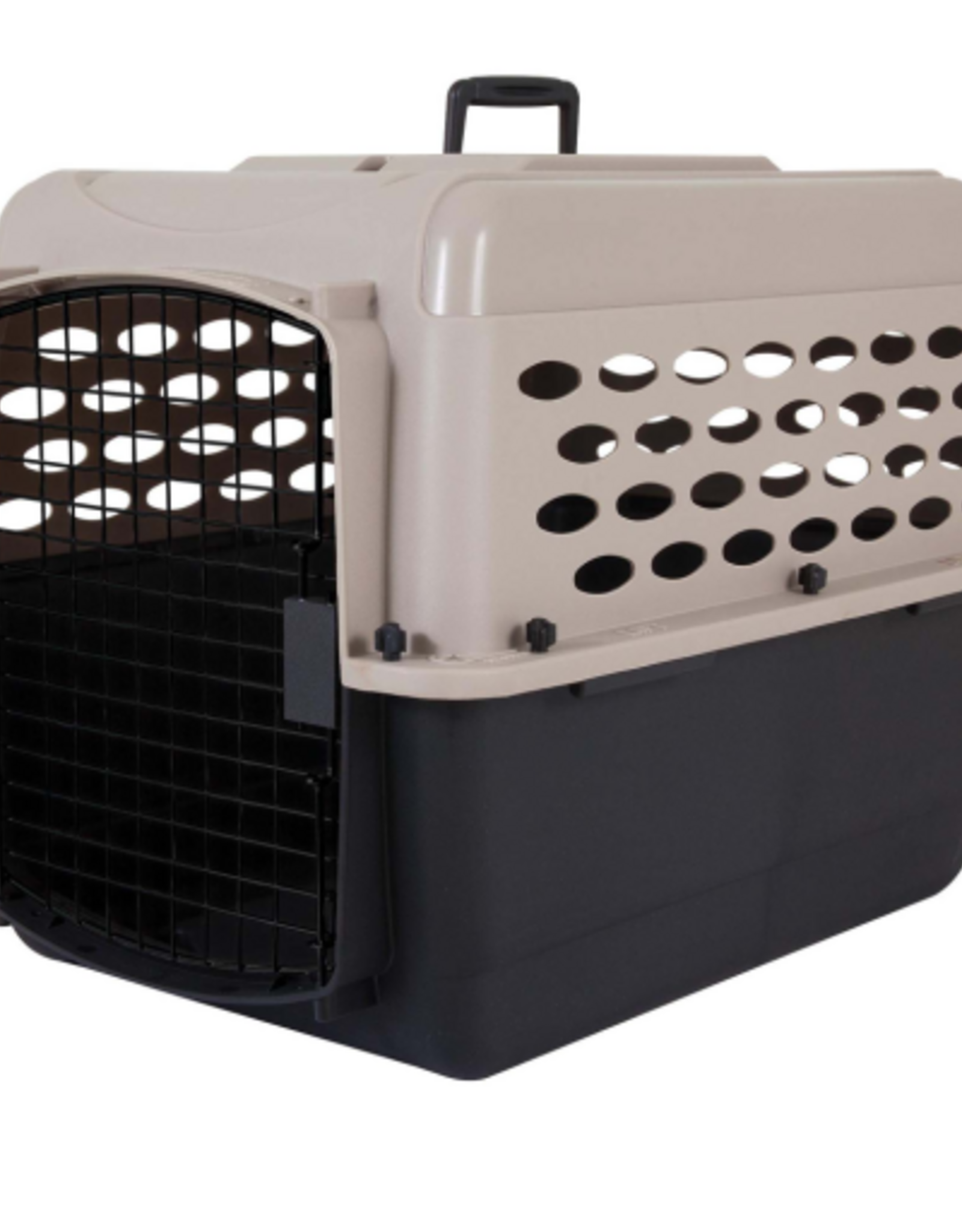 Petmate Petmate Vari Plastic Travel Dog Kennel 28 inch, Small/Medium Dog Crate for Pets 20-30 lbs  Taupe/Black