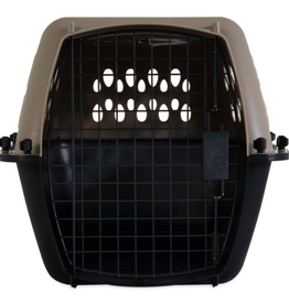Petmate Petmate Vari Plastic Travel Dog Kennel 24 inch, Small Crate for Pets 10-20 lbs  Taupe/Black