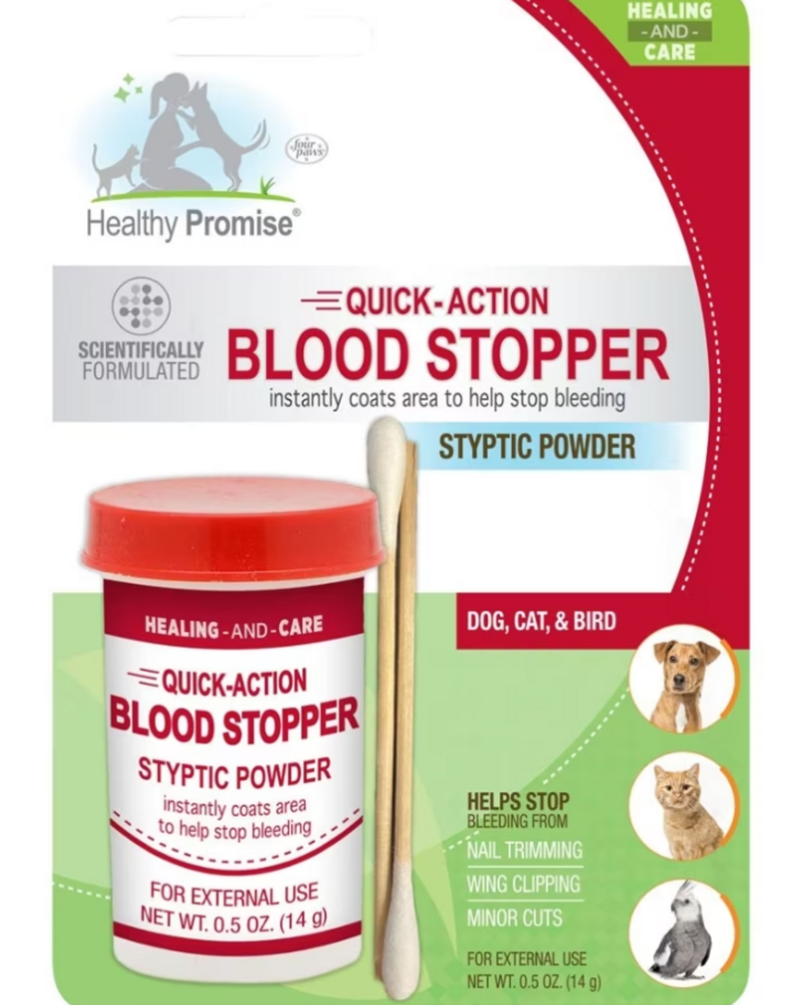 Four Paws Four Paws Antiseptic Pet Blood Stopper Powder for Dogs  Cats  and Birds 0.5 oz