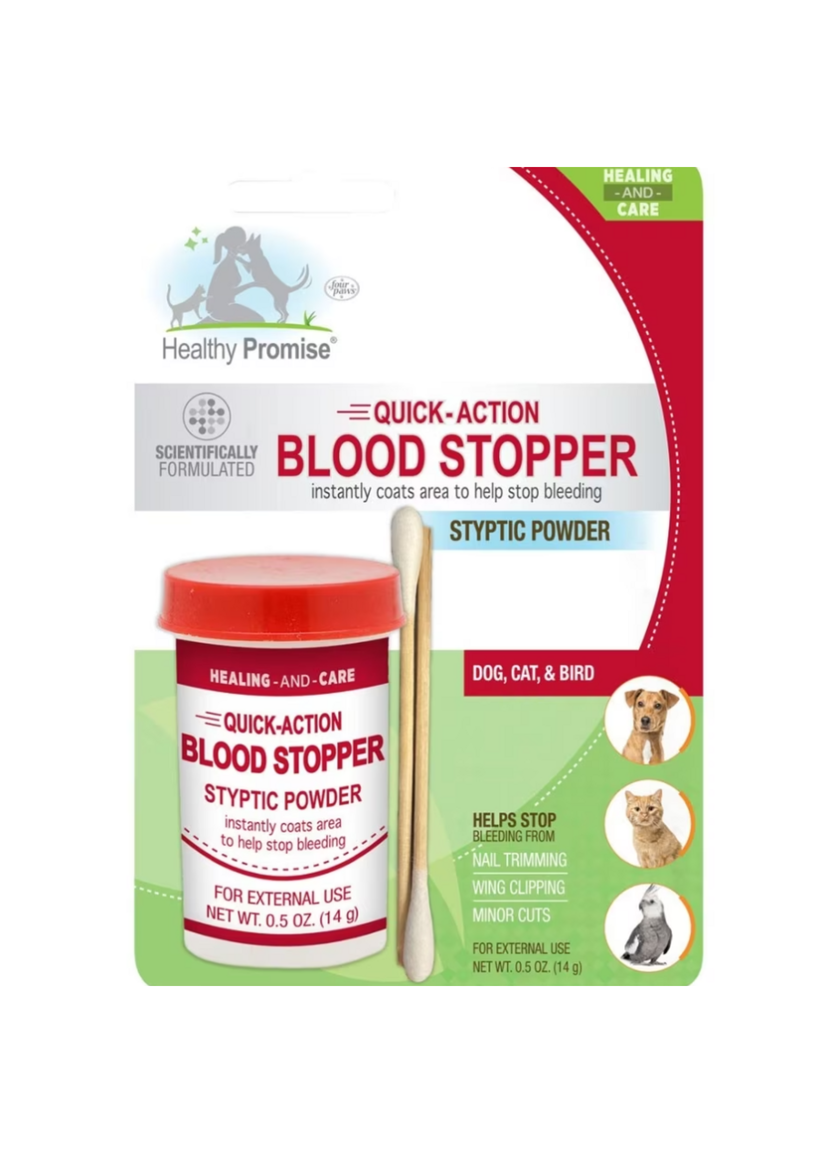 Four Paws Four Paws Antiseptic Pet Blood Stopper Powder for Dogs  Cats  and Birds 0.5 oz