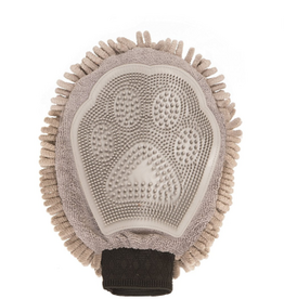 Dog Gone Smart Dog Gone Smart Grooming Mitt Ultra Plush Microfiber Fabric - Gray