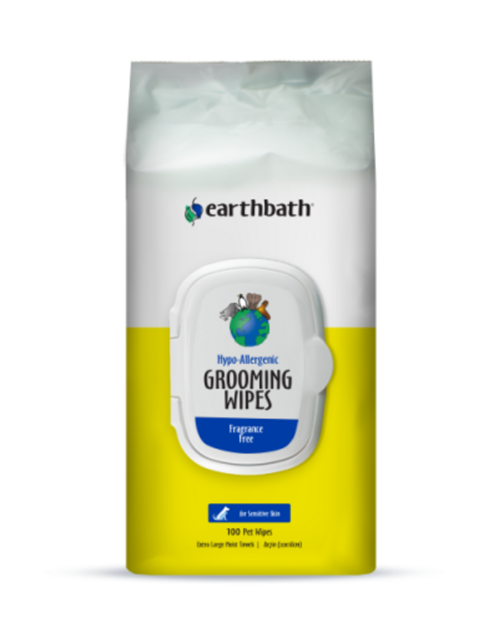 Earthbath Earthbath GROOMING WIPES HYPOALLERGENIC 100 COUNT