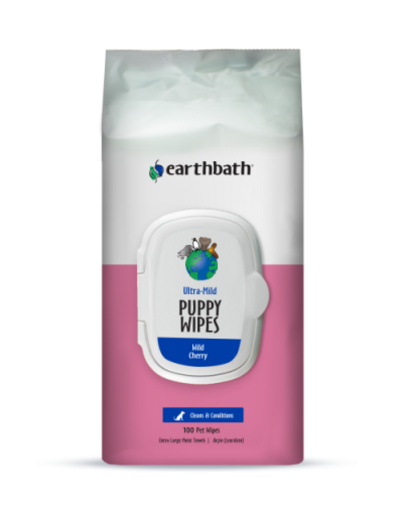 Earthbath Earthbath PUPPY WIPES WILD CHERRY 100 Count