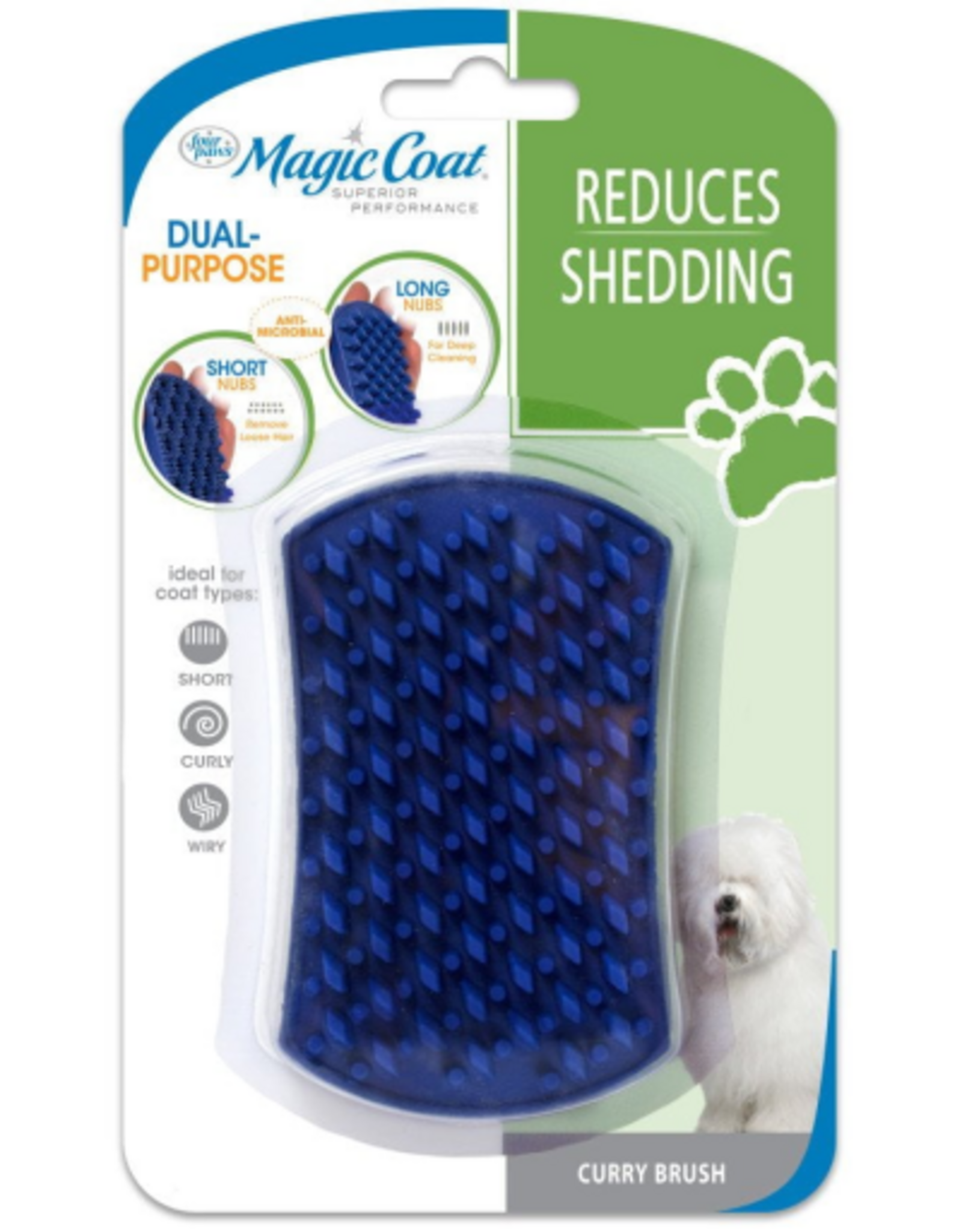 Four Paws Four Paws Magic Coat Curry Brush for Dogs One Size