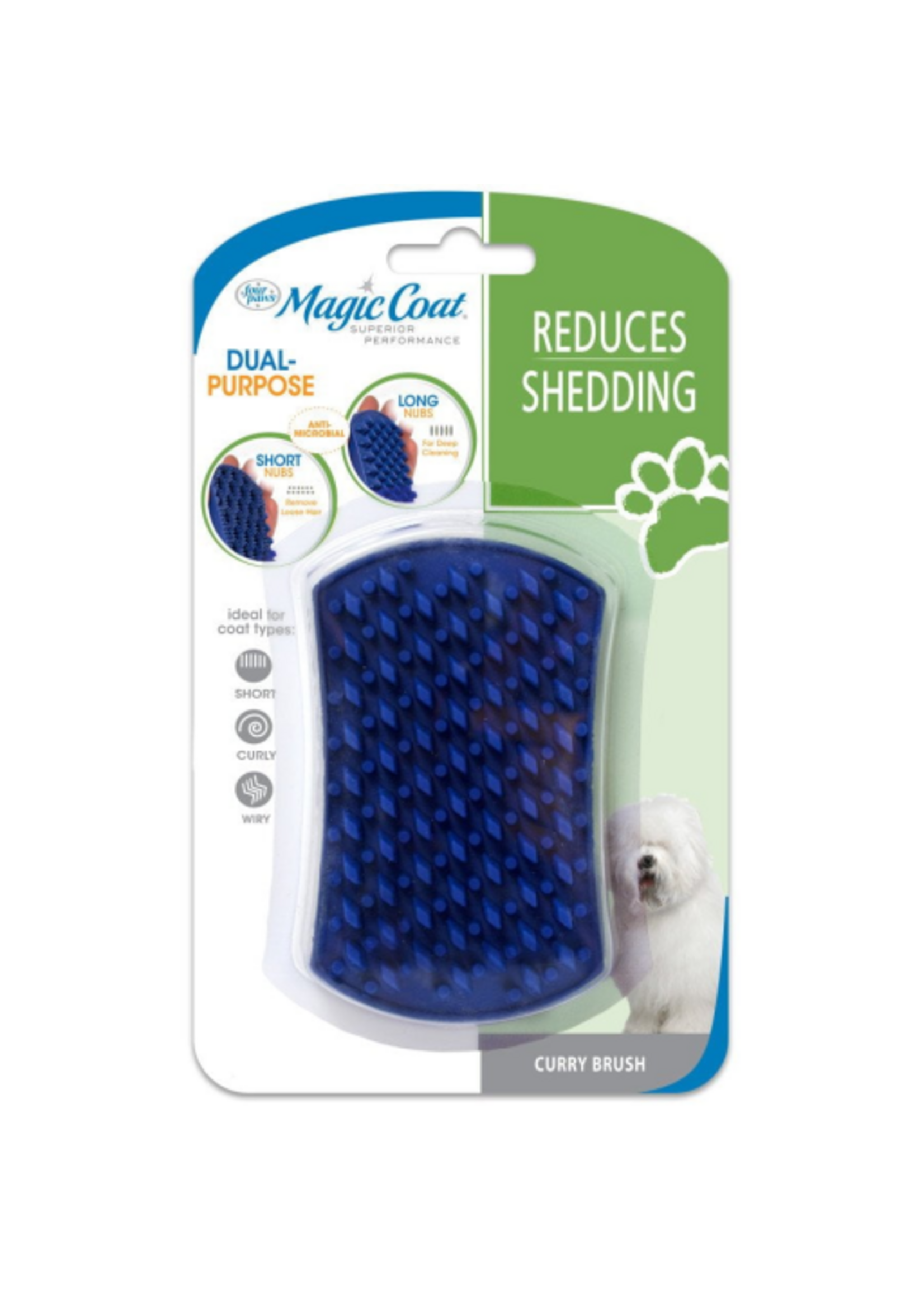 Four Paws Four Paws Magic Coat Curry Brush for Dogs One Size
