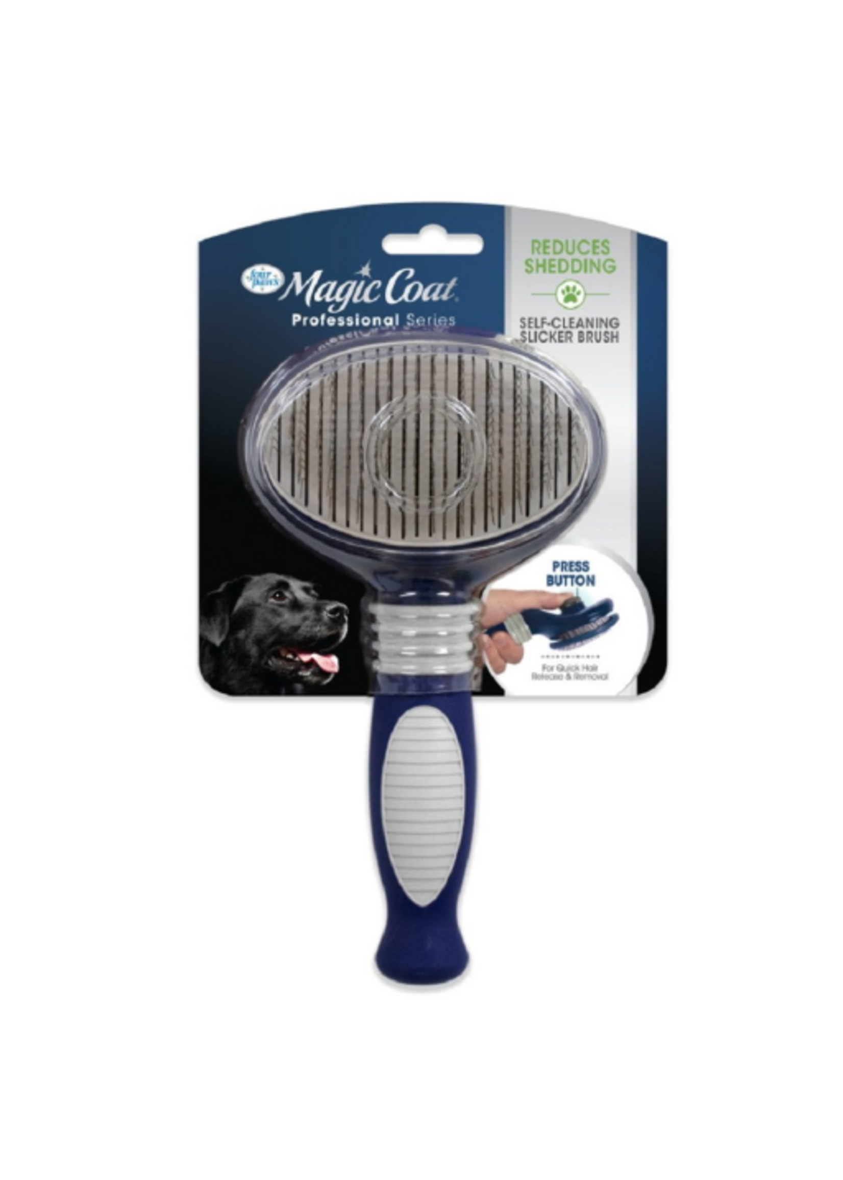 Four Paws Four Paws Magic Coat Professional Series Self Cleaning Slicker Dog Brush - Large