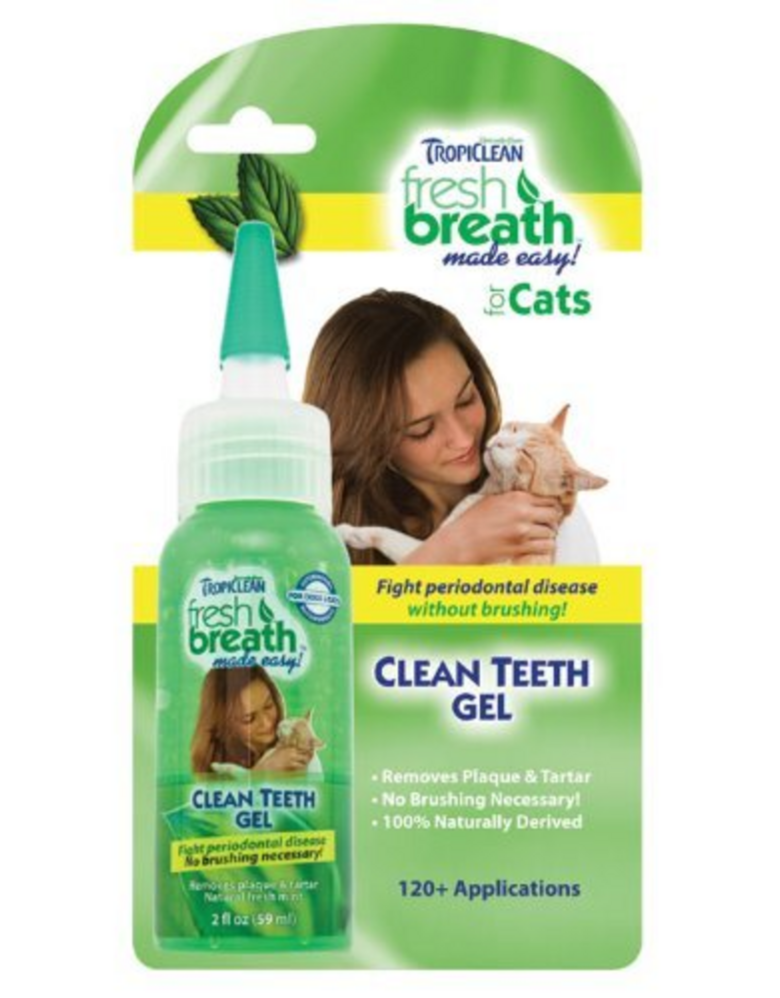 Fresh Breath by TropiClean No Brushing Clean Teeth Dental & Oral Care Gel for Cats, 2oz - Made in USA (B0098B7BL8)