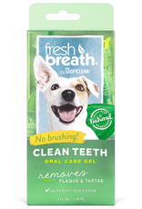 TropiClean Fresh Breath No Brushing Clean Teeth Dental & Oral Care Gel for Dogs, 4oz - A
