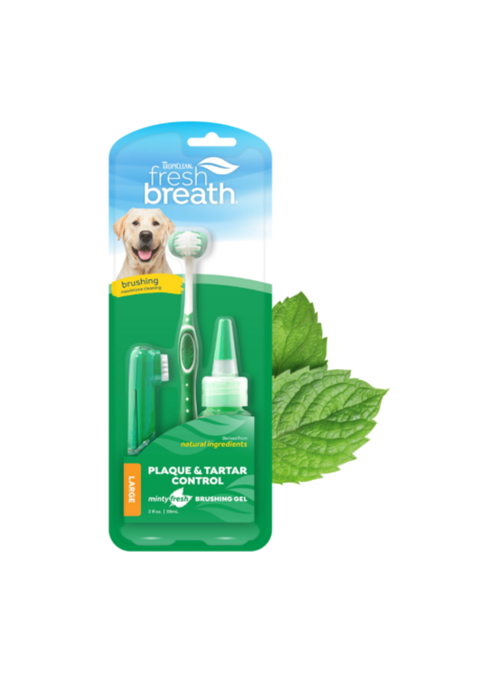 TropiClean Fresh Breath Oral Care Kit for Large Dogs