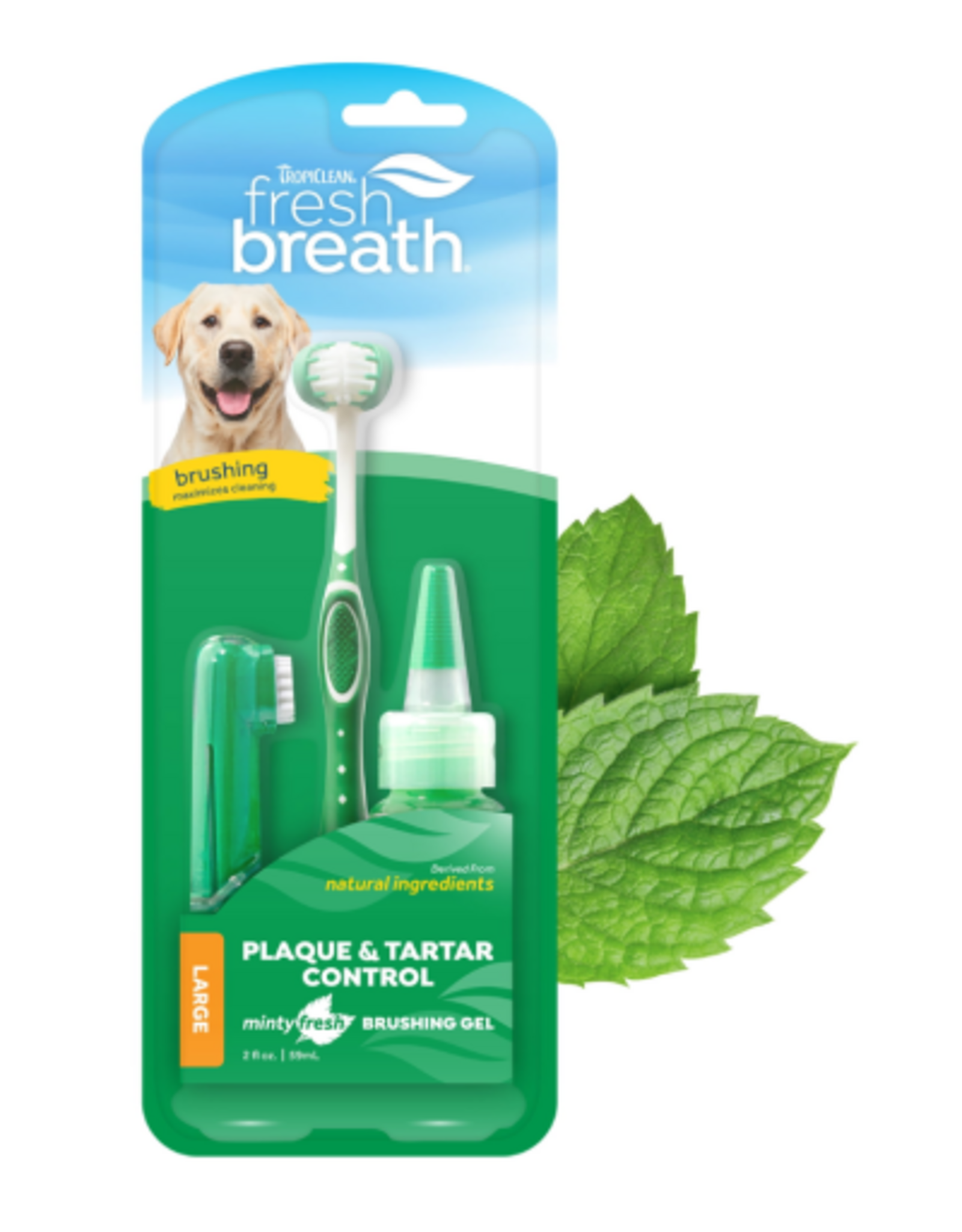 TropiClean Fresh Breath Oral Care Kit for Large Dogs