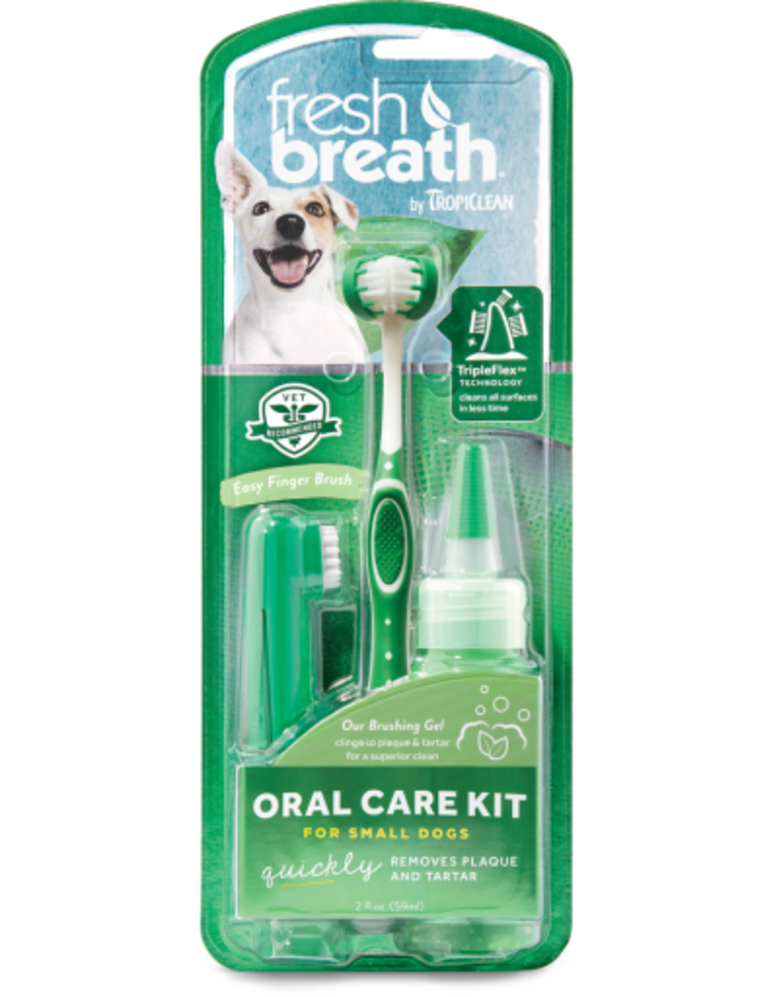 TropiClean Fresh Breath Oral Care Kit for Small Dogs