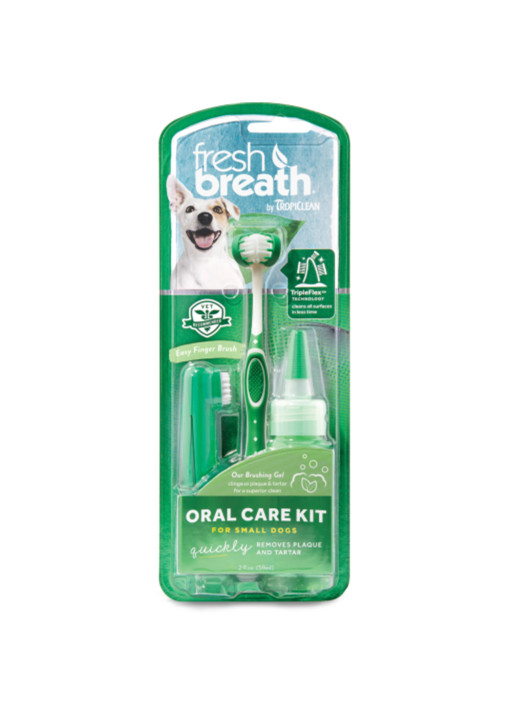 TropiClean Fresh Breath Oral Care Kit for Small Dogs