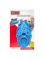 KONG KONG ZoomGroom Brush for Dogs & Puppies - Medium/Large - Blue