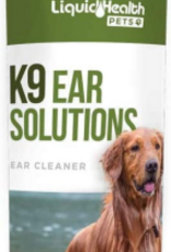 LIQUIDHEALTH K9 Dog Ear Cleaner Solution Ear Cleaning Drops with Boric Acid  12 fl Oz