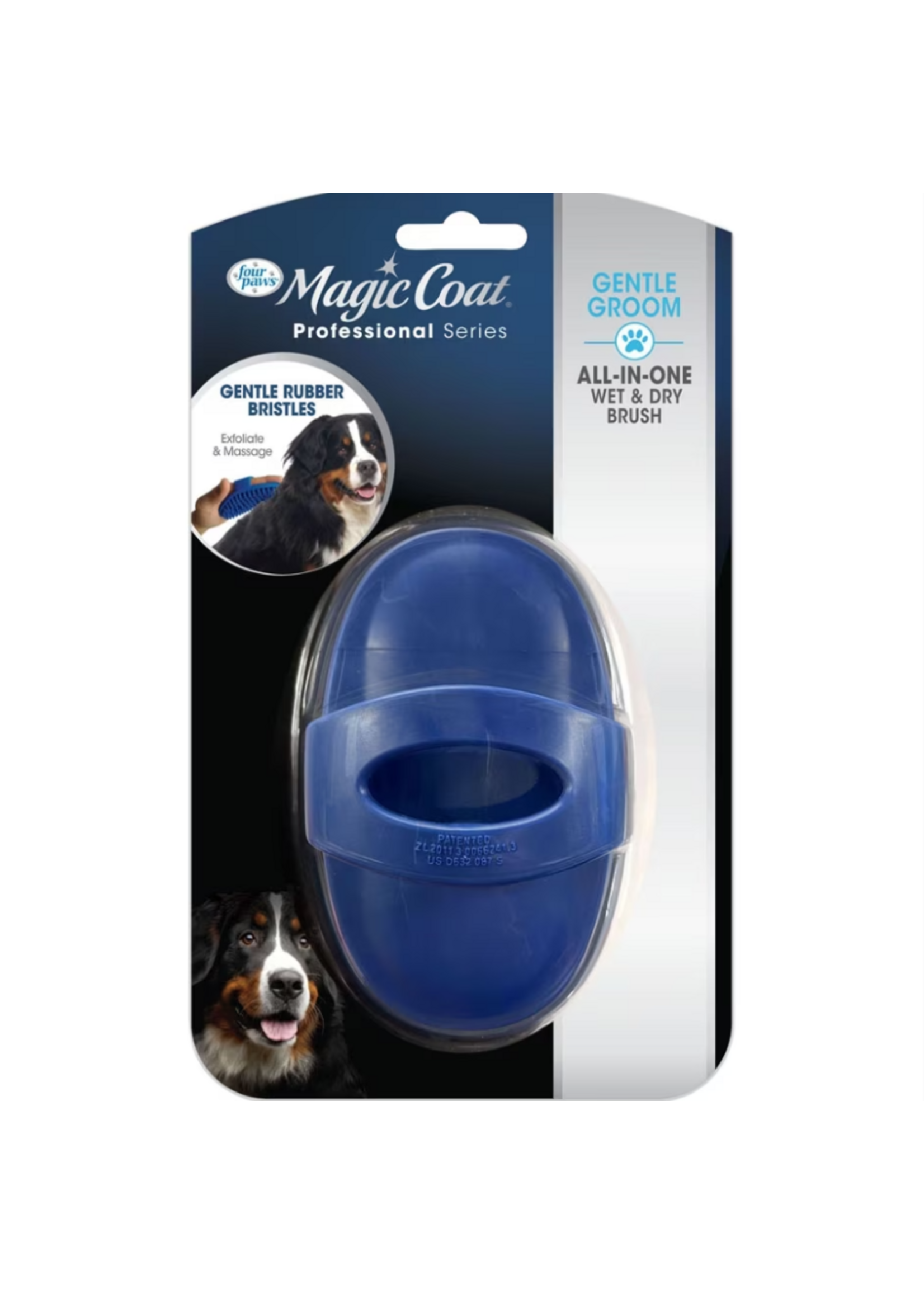 Four Paws Four Paws Magic Coat Love Glove Bath Massager Blue