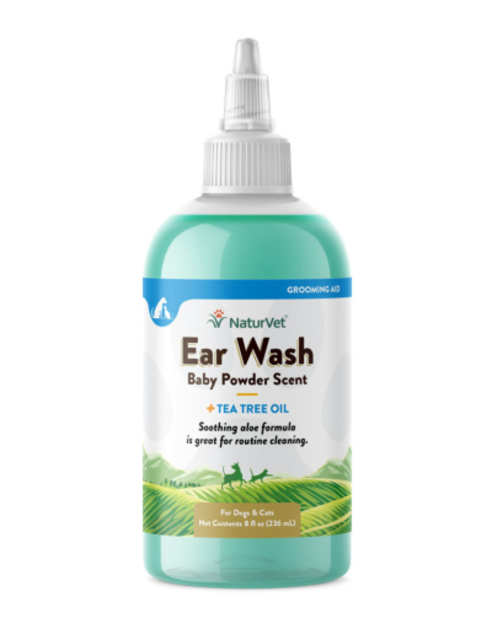 Naturvet Ear Wash with Tea Tree Oil for Pets, 8 FZ