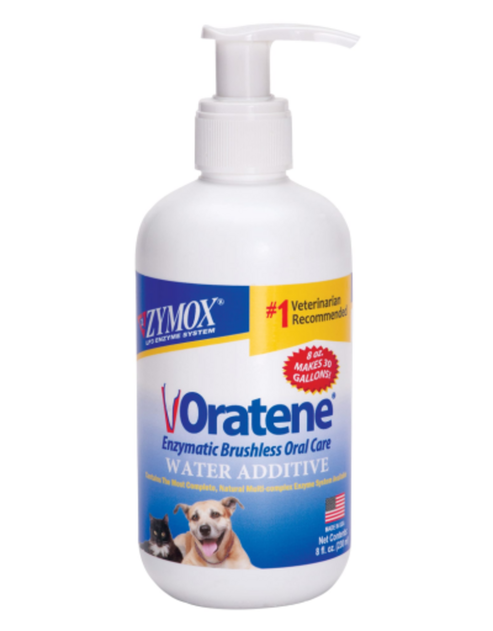 Zymox Zymox Oratene Brushless Oral Care Water Additive for Dogs & Cats 8 oz