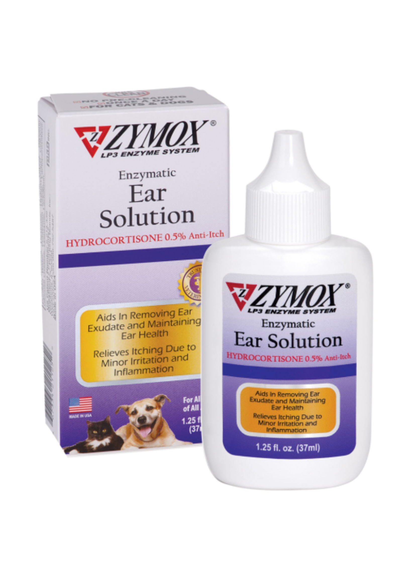 Zymox Zymox Ear Solution with 0.5-Percent Hydrocortisone - 1.25 oz
