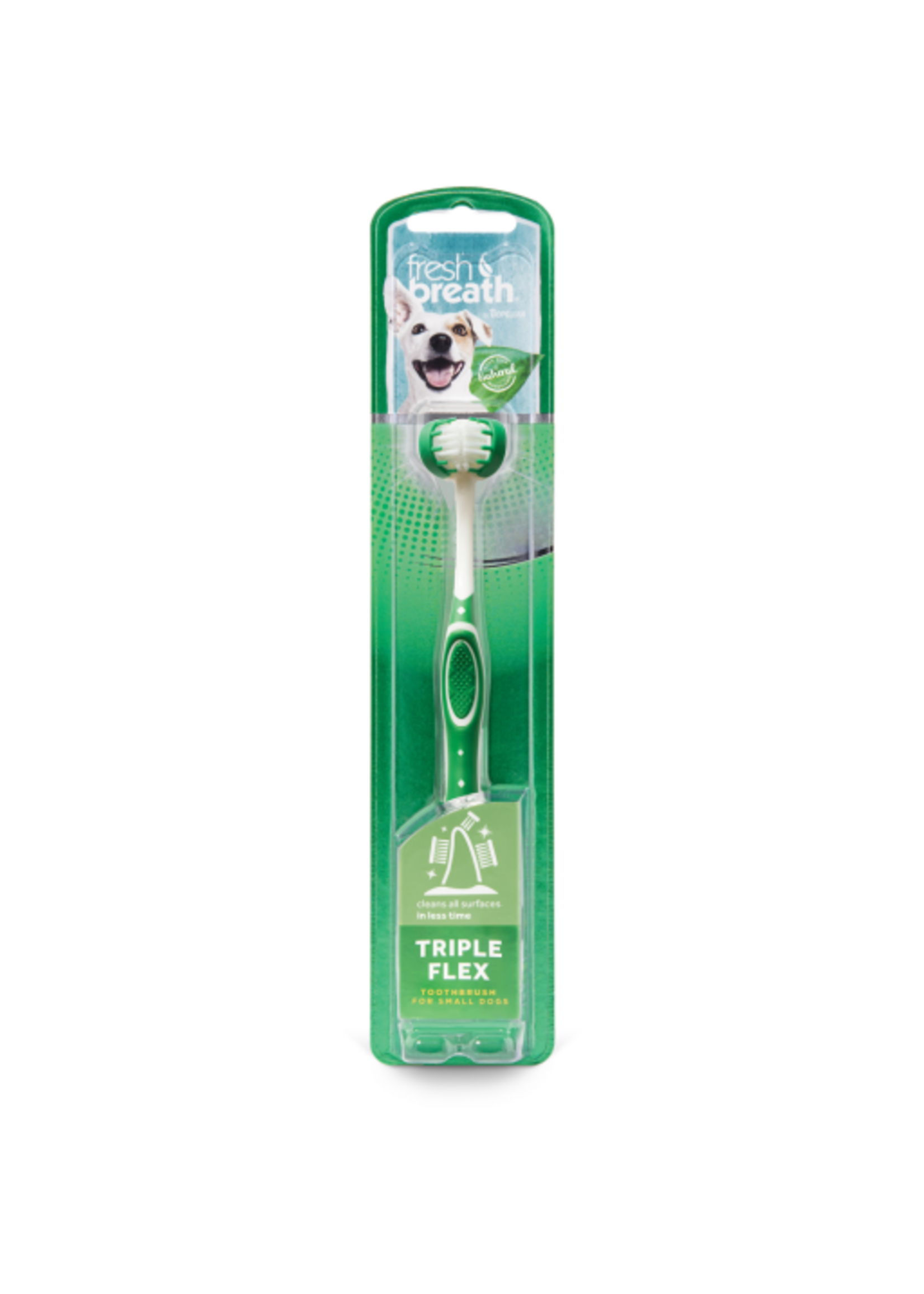 TropiClean Fresh Breath Triple Flex Toothbrush for Small and Medium Dogs