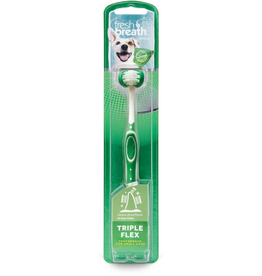 TropiClean Fresh Breath Triple Flex Toothbrush for Small and Medium Dogs