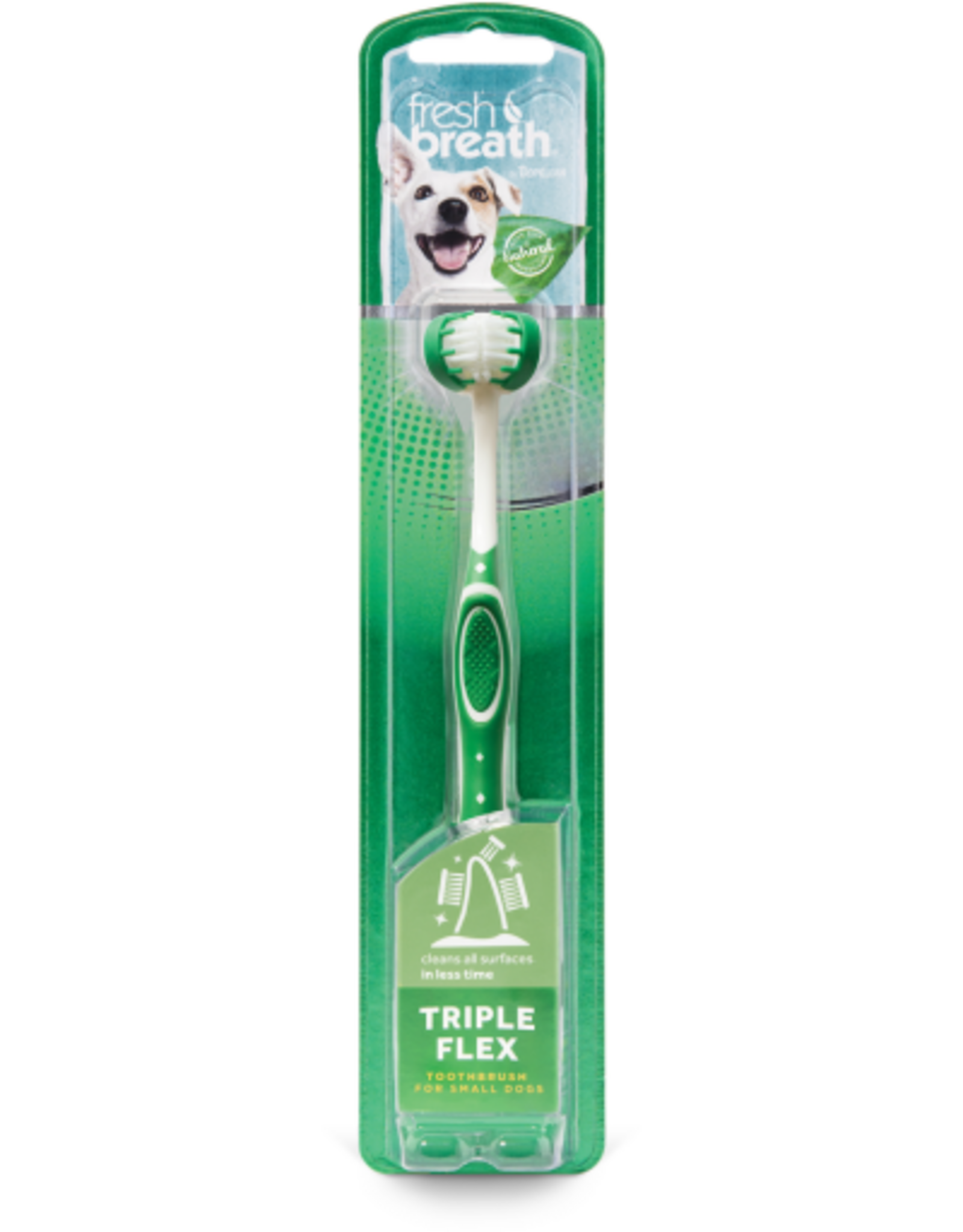 TropiClean Fresh Breath Triple Flex Toothbrush for Small and Medium Dogs