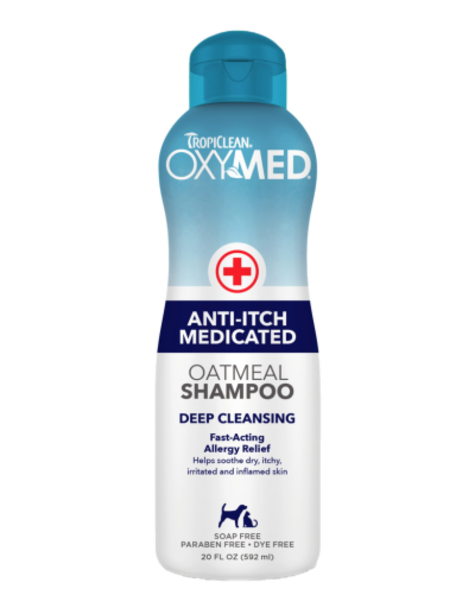 TropiClean OxyMed Medicated Anti Itch Shampoo for Pets - 20 oz