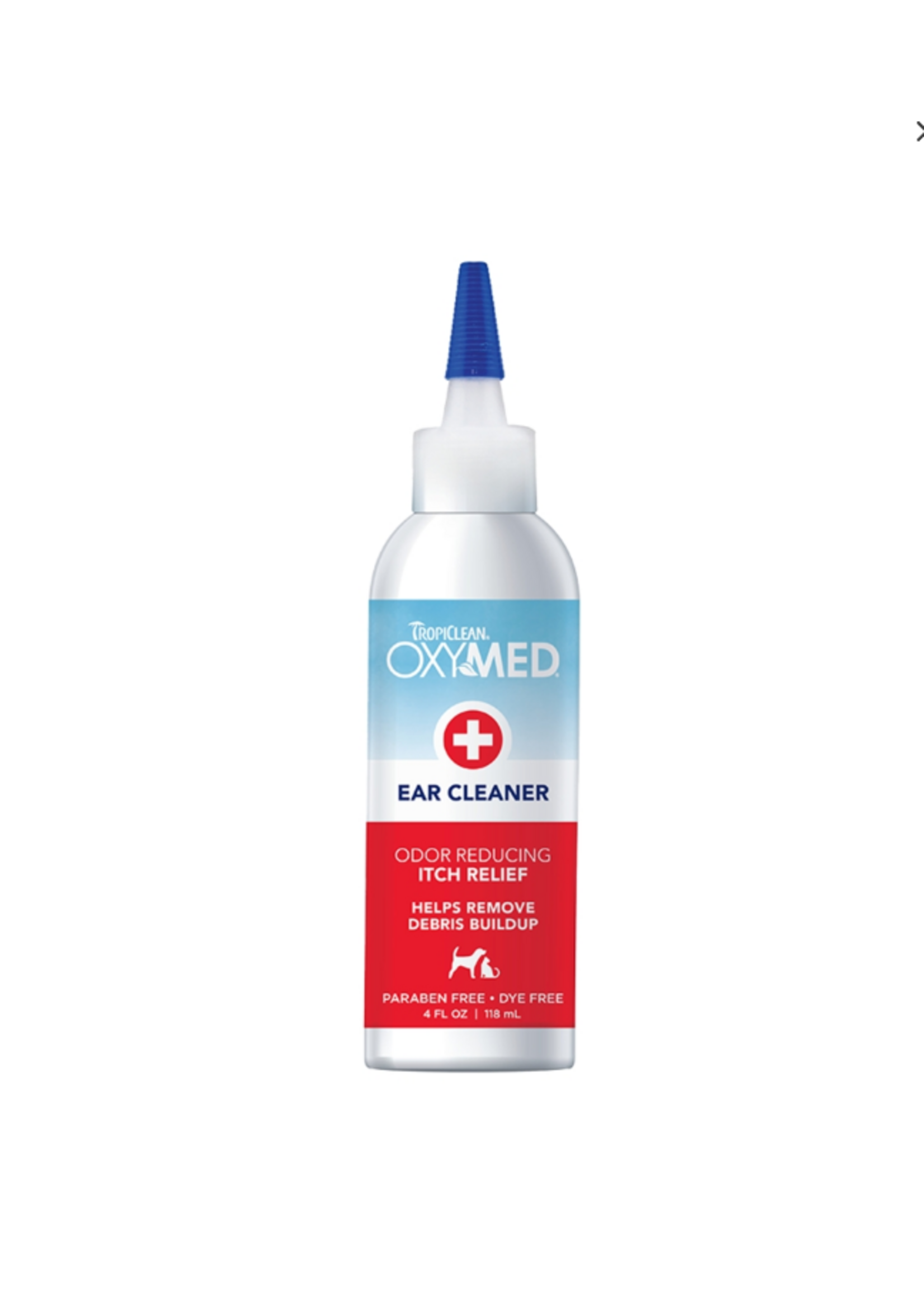 TropiClean OxyMed Ear Cleaner for Pets  4oz - - Quickly Dissolves Wax â Promotes Healthy Ear Hygiene - Reduces Odor