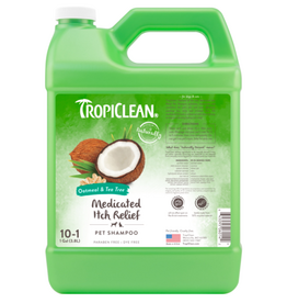 TropiClean Oatmeal & Tea Tree Medicated Itch Relief Shampoo for Pets - 1 Gallon