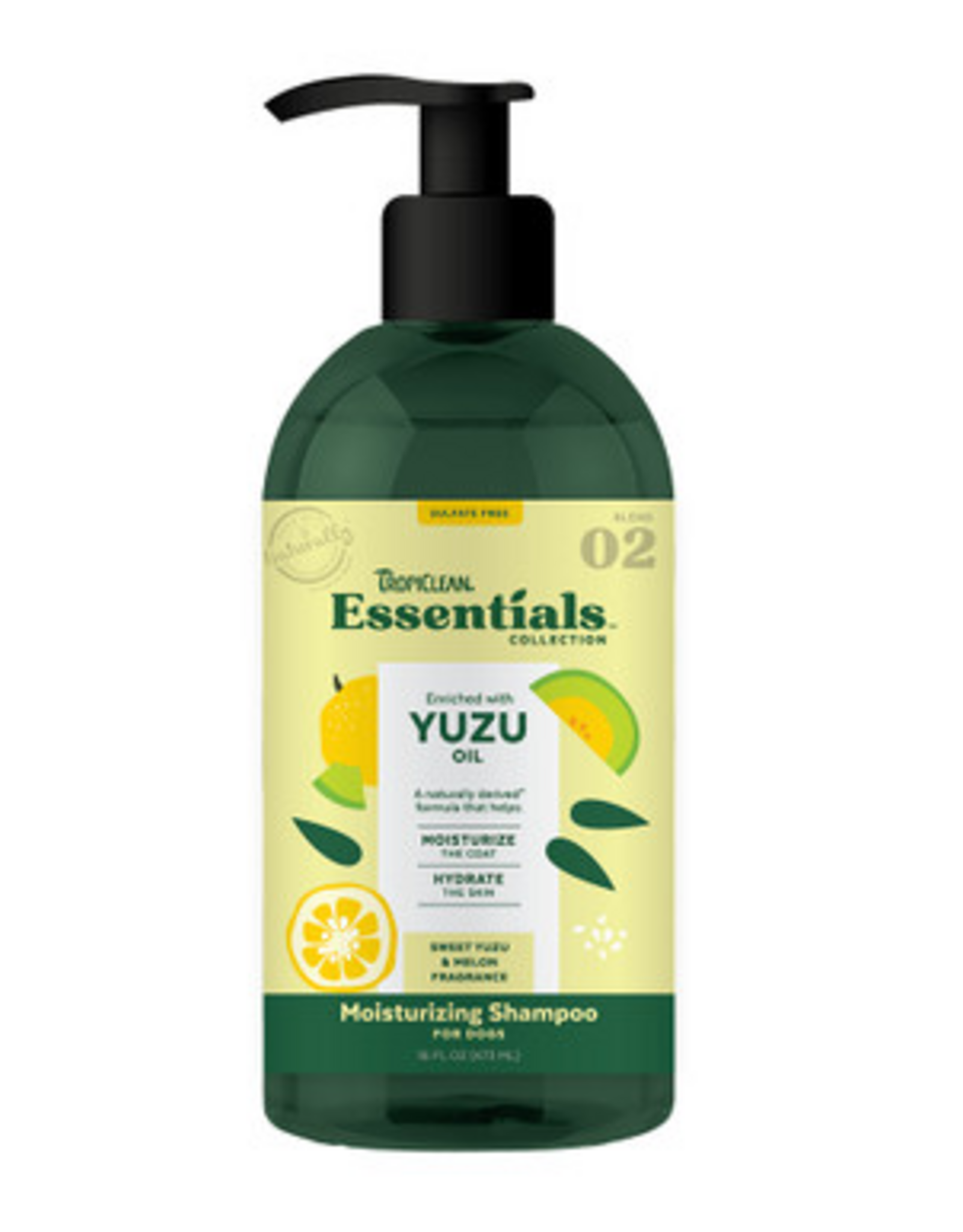 TropiClean Essentials Yuzu Fruit Shampoo for Dogs - 16 oz