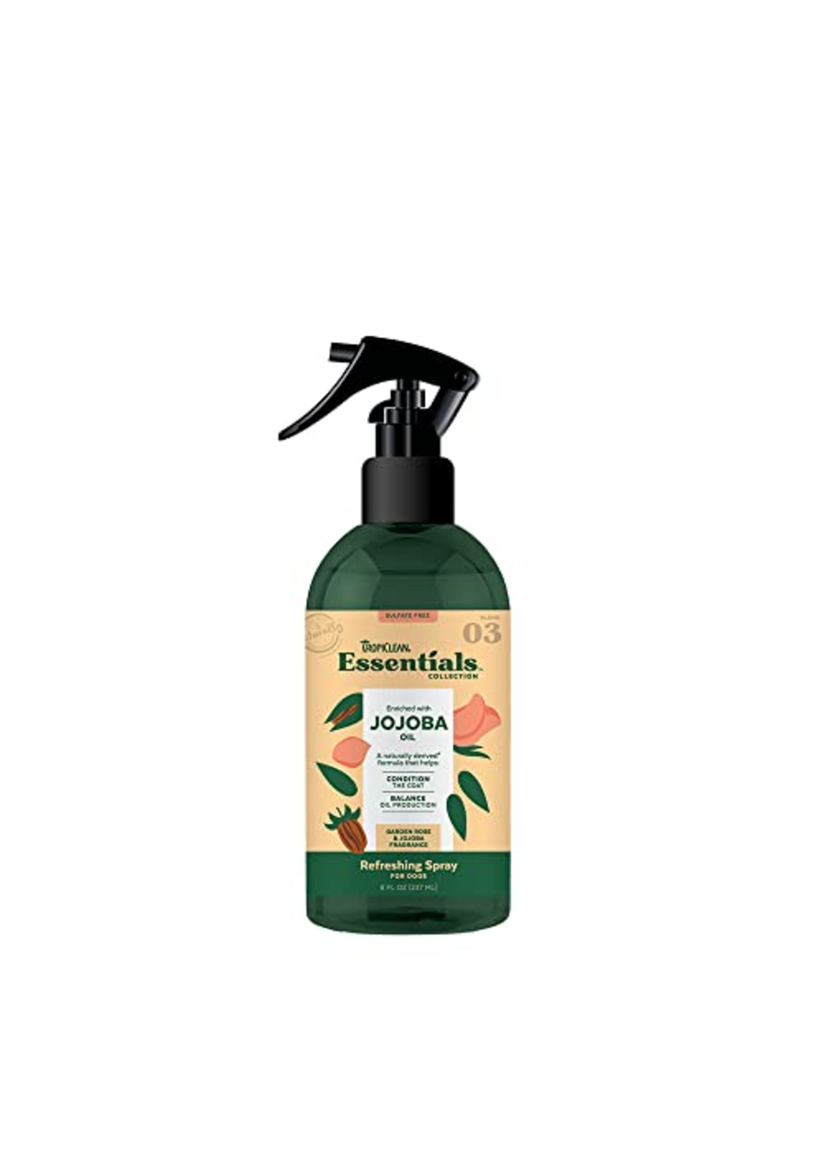 TropiClean Essentials Jojoba Oil Deodorizing Spray - 8 oz