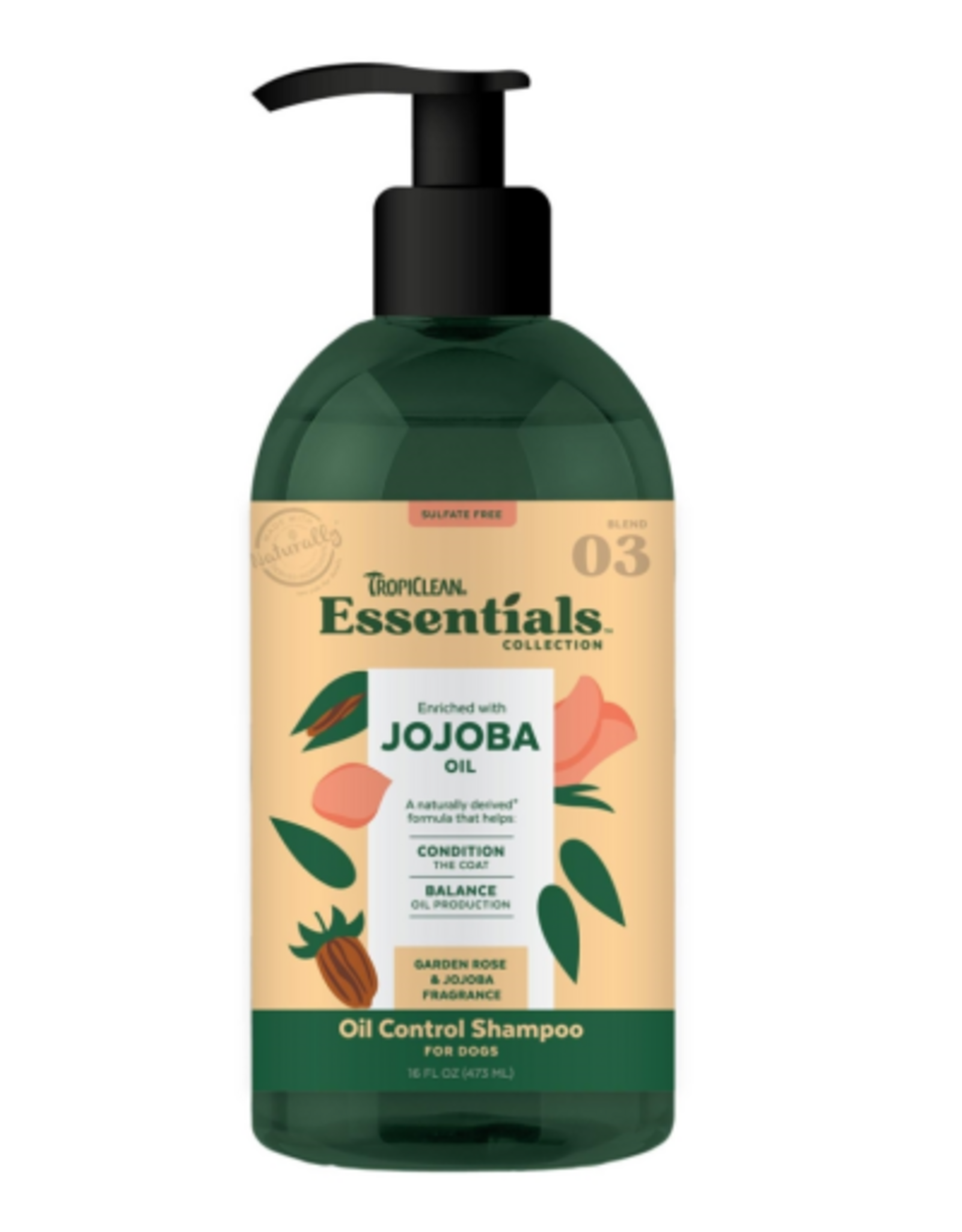 TropiClean Essentials Jojoba Oil Shampoo for Dogs - 16 oz