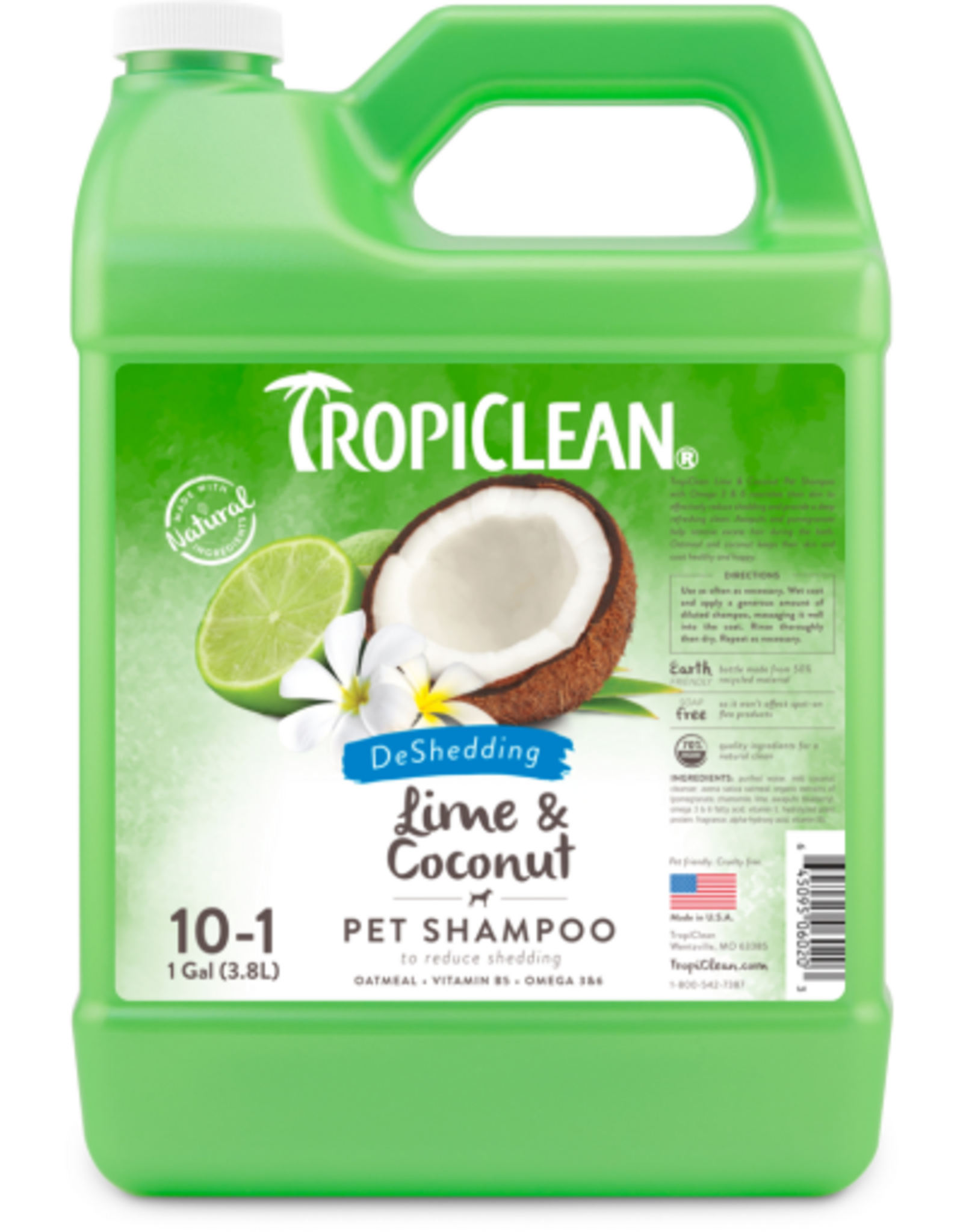 TropiClean Lime & Coconut Shed Control for Pets - 1 Gallon
