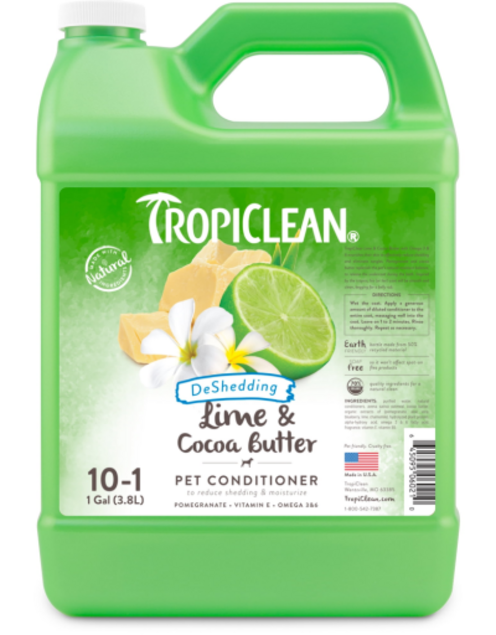 TropiClean Lime & Cocoa Butter Conditioner for Pets - 1 Gallon