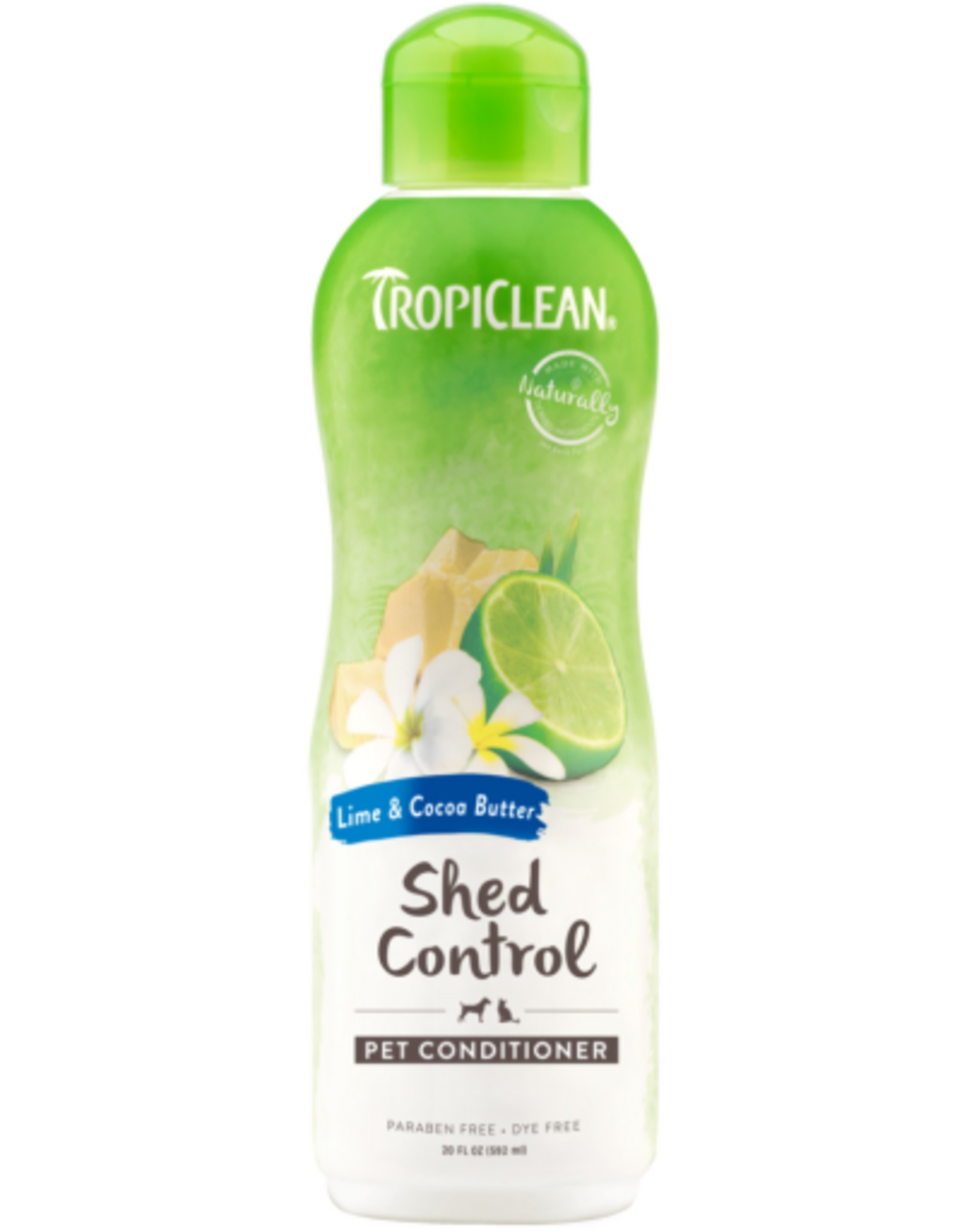 TropiClean Lime & Cocoa Butter Shed Control Conditioner for Dogs - 20 oz