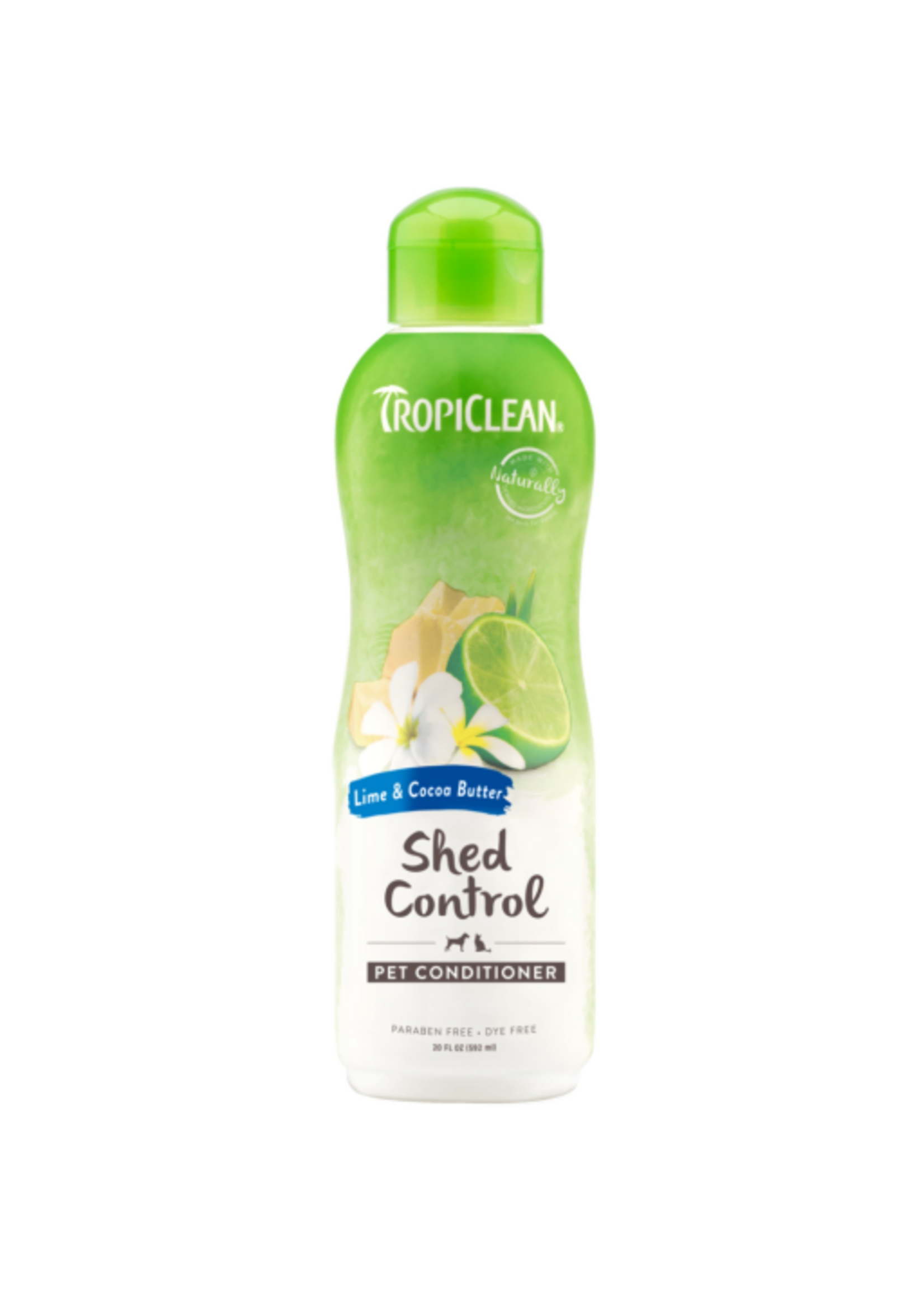 TropiClean Lime & Cocoa Butter Shed Control Conditioner for Dogs - 20 oz