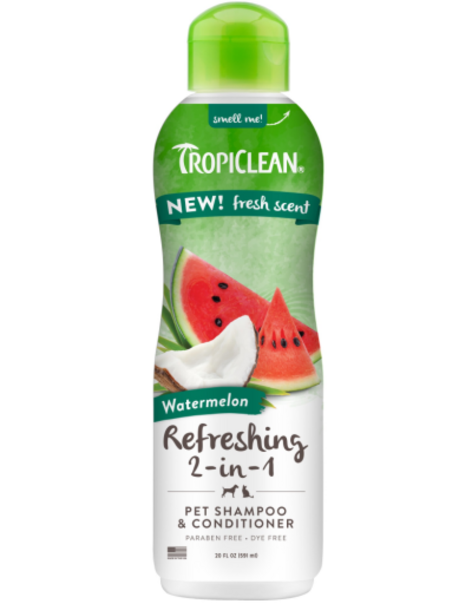 TropiClean Watermelon Refreshing 2-in-1 Shampoo and Conditioner for Dogs - 20 fl. oz.