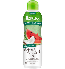 TropiClean Watermelon Refreshing 2-in-1 Shampoo and Conditioner for Dogs - 20 fl. oz.