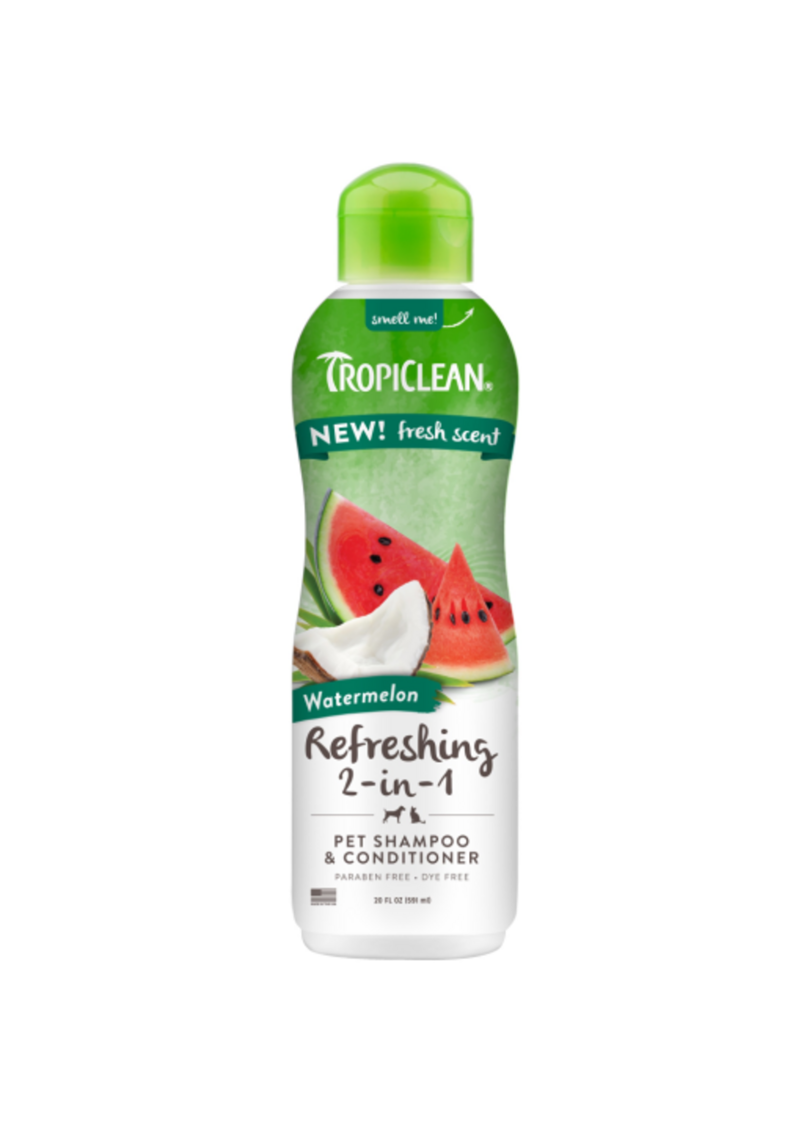 TropiClean Watermelon Refreshing 2-in-1 Shampoo and Conditioner for Dogs - 20 fl. oz.