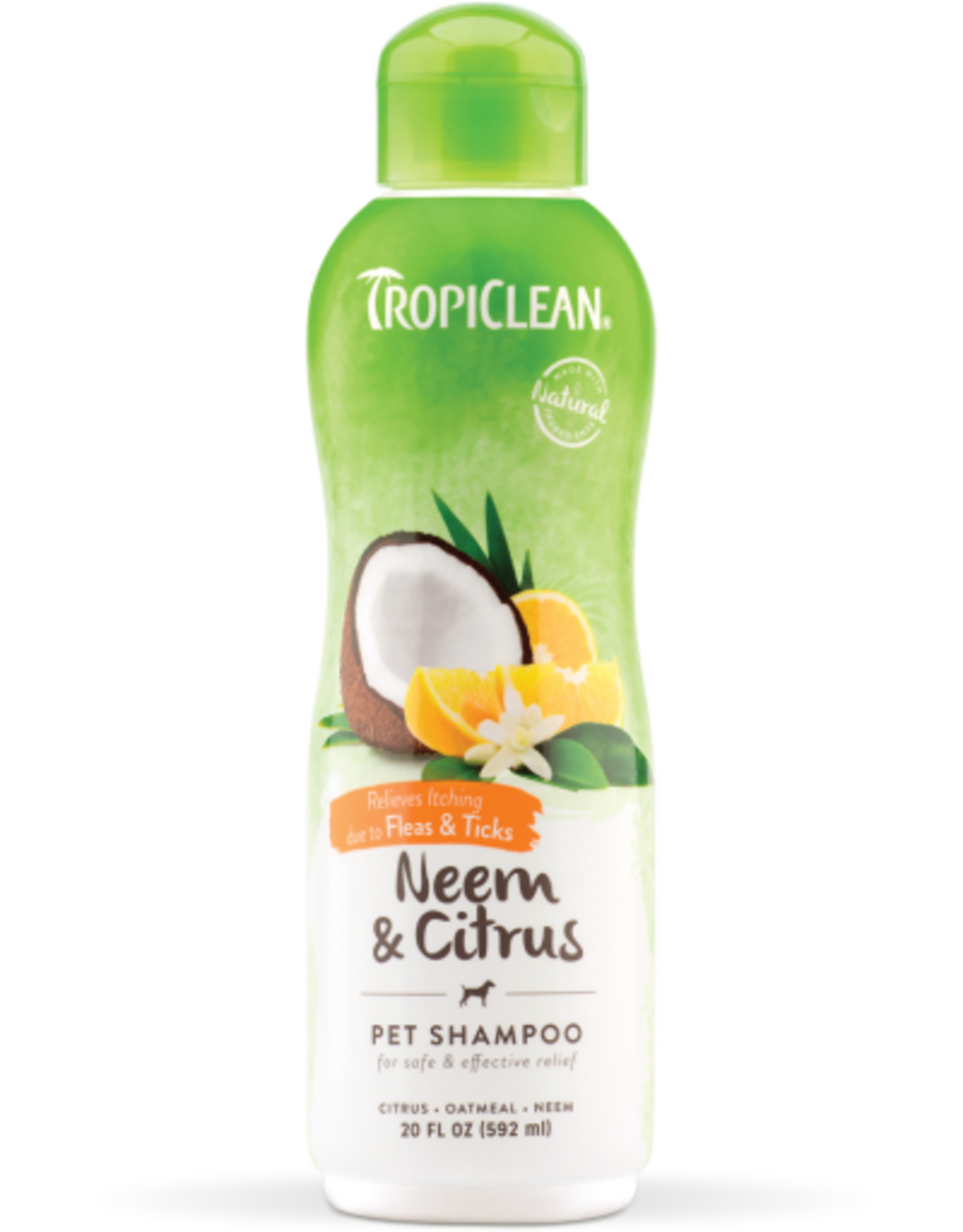 TropiClean Neem & Citrus Flea & Tick Relief Shampoo for Dogs - 20 oz