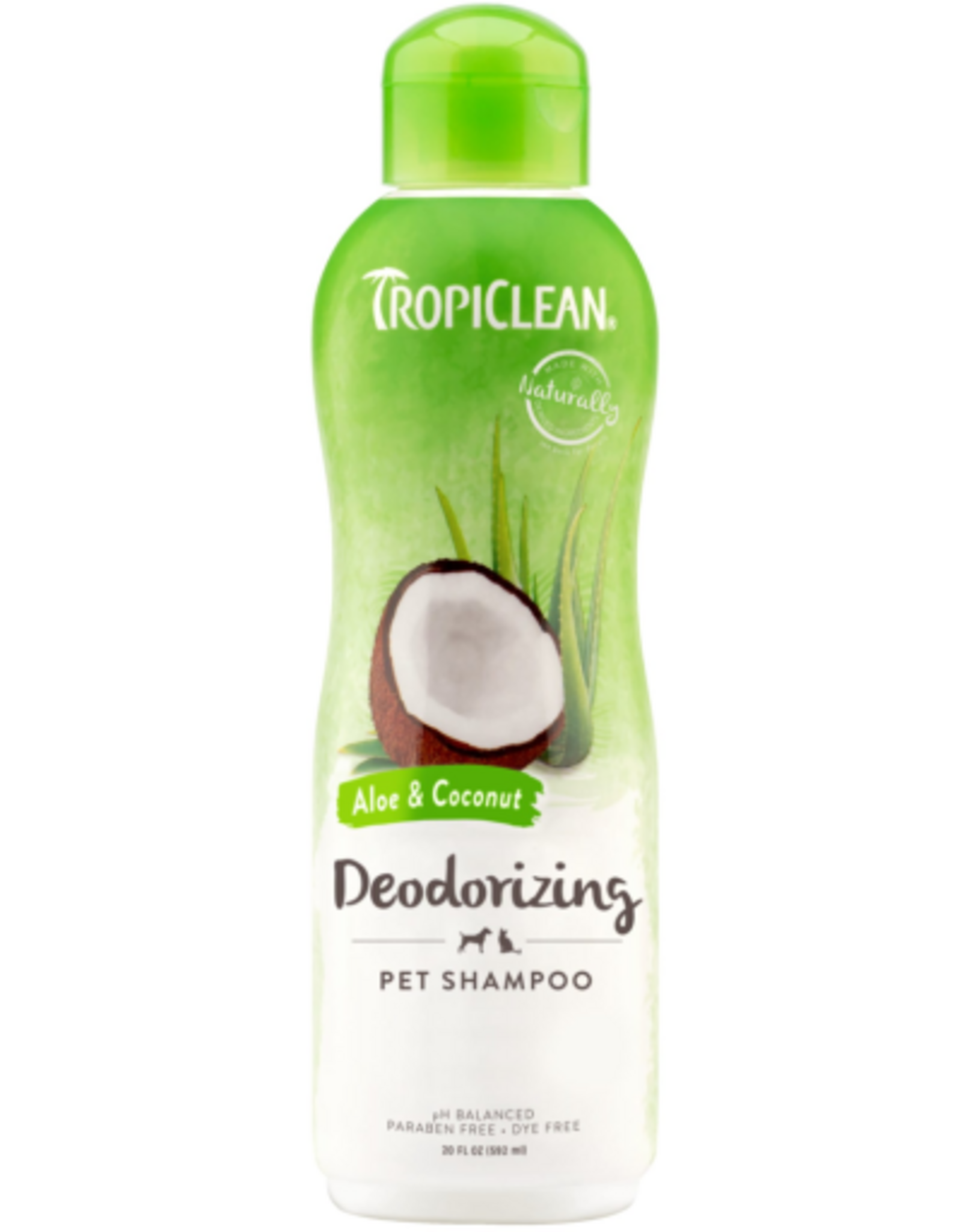 TropiClean Aloe & Coconut Deodorizing Shampoo for Pets - 20 oz