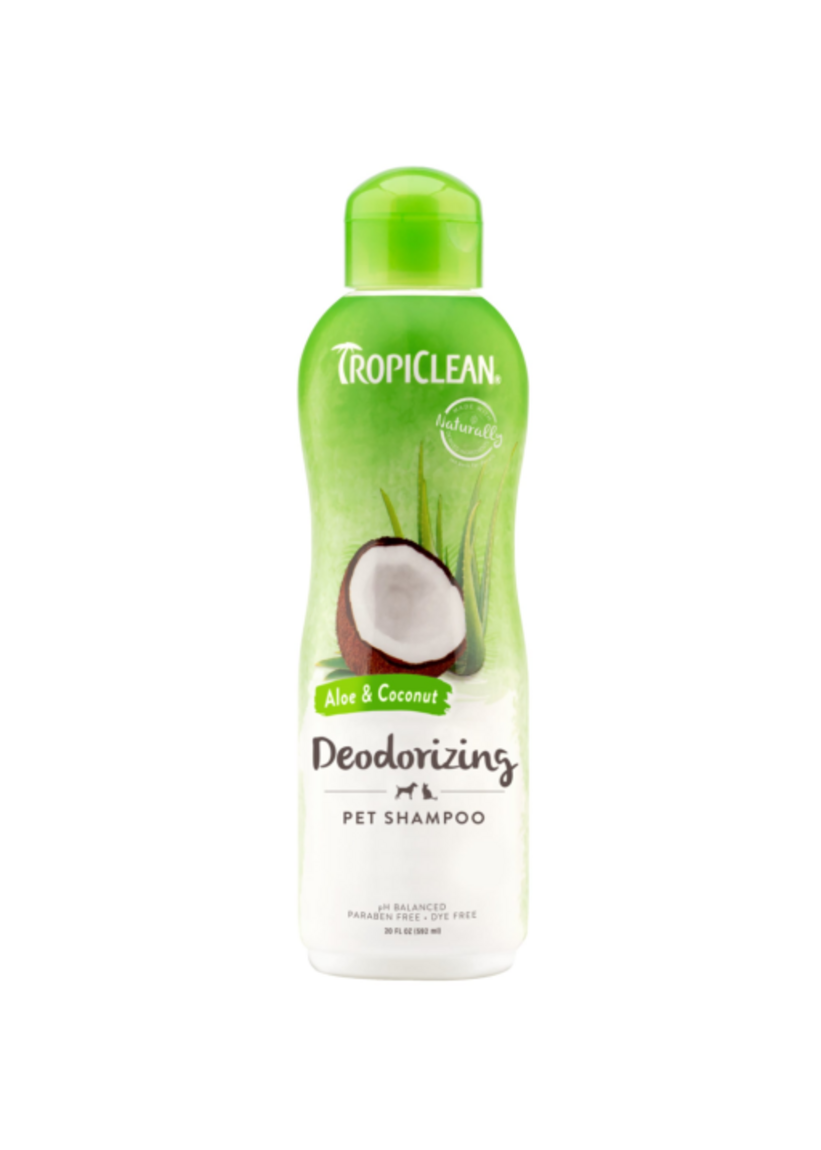 TropiClean Aloe & Coconut Deodorizing Shampoo for Pets - 20 oz